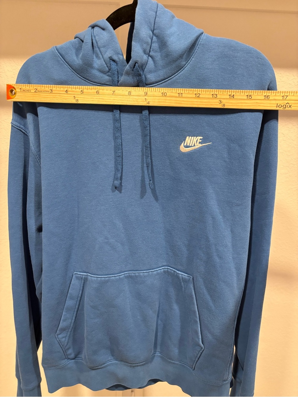 Nike Light Blue Pullover Hoodie with White Logo Size Medium - Picture 5 of 7